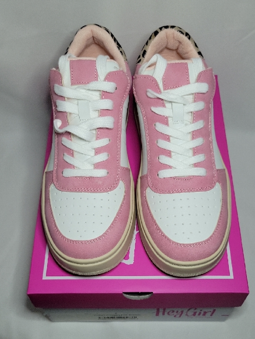Hey Girl By Corky's Pregame Pink & White Sneakers Sz 9 (39) - Picture 3 of 6